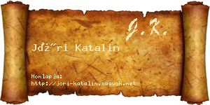 Jóri Katalin névjegykártya